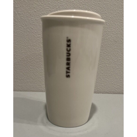 Starbucks Gold Mermaid 1912 Pike PL. Ceramic Travel 12 Oz Tumbler NWOB - Picture 3 of 7